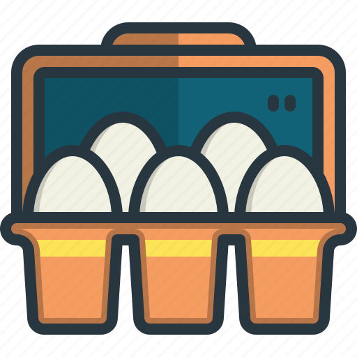 Eggs, farm, organic, food, carton, tray icon - Download on Iconfinder