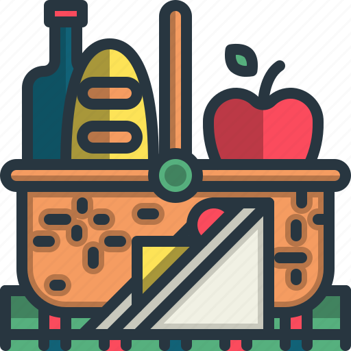 Food, basket, picnic, camping, holidays icon - Download on Iconfinder