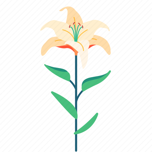 Spring, floral, flower, leaves, botanical, beauty, lily icon - Download on Iconfinder