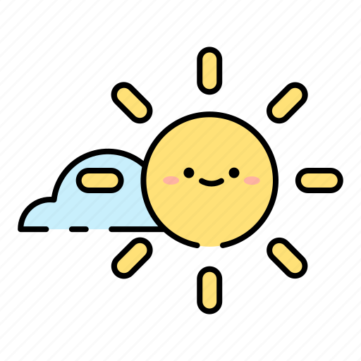 Sun, cloudy, sunny, cloud, summer, warm, sunlight icon - Download on Iconfinder