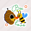 beehive, hive, bee love, apiary, eating honey, cute honeybee 