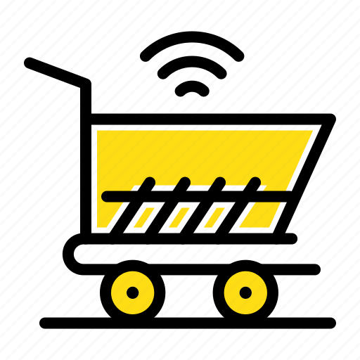 Cart, shopping, trolly, wifi icon - Download on Iconfinder
