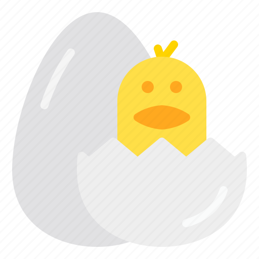 Chicken, egg, food, nature, spring icon - Download on Iconfinder
