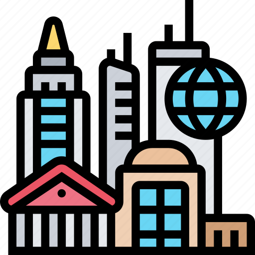 Downtown, town, metropolis, city, building icon - Download on Iconfinder