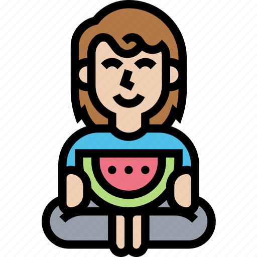 Watermelon, eating, summer, sweet, fresh icon - Download on Iconfinder