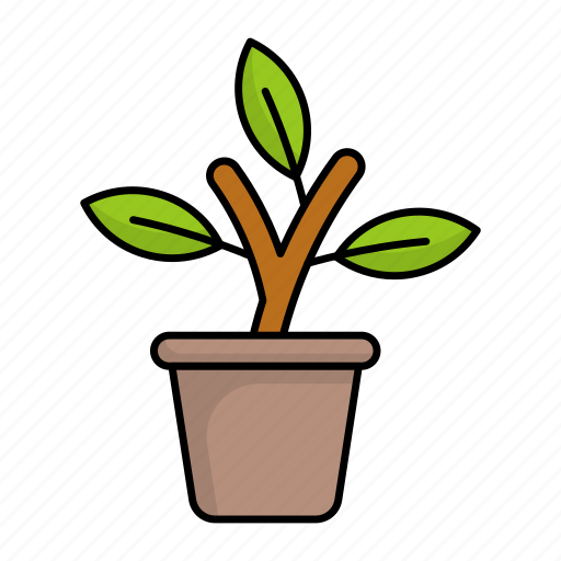Flower, pot, plant, nature, leaf, stem, environment icon - Download on Iconfinder