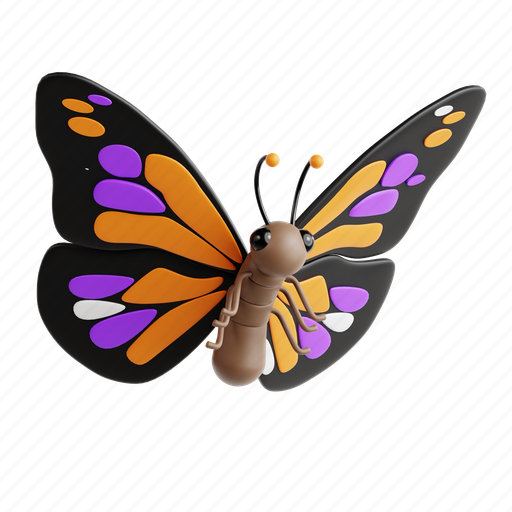 Butterfly 3D illustration - Download on Iconfinder