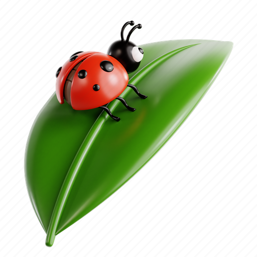 Ladybug, spring time, springtime, garden, sunny day, sunny, nature 3D illustration - Download on Iconfinder