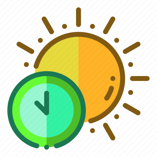 Daytime, noon, time, sun, clock icon - Download on Iconfinder