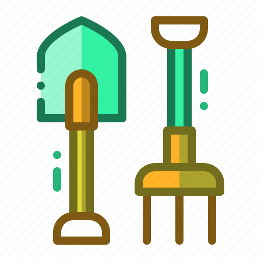Shovel, fork, tool, gardening, farm icon - Download on Iconfinder