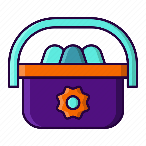 Bag, basket, eggs, spring icon - Download on Iconfinder