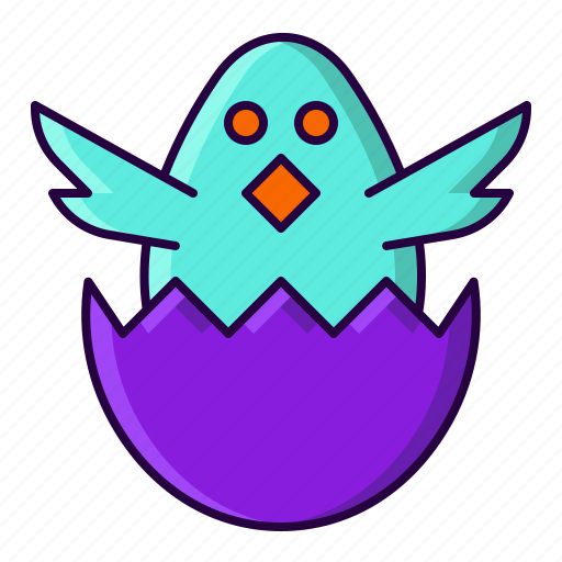 Chick, chicken, easter, egg icon - Download on Iconfinder