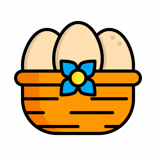 Eggs, basket, food, animal icon - Download on Iconfinder