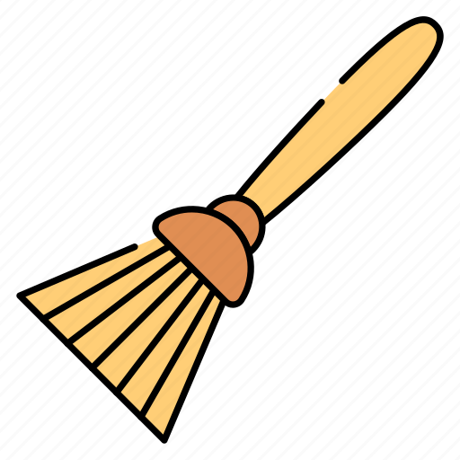 Broom, cleaning, sweeping, household, tool, bristles, floor icon - Download on Iconfinder