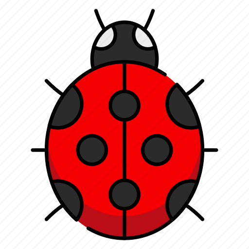 Ladybird, beetle, red, black, spots, garden, insect icon - Download on Iconfinder