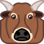 animals, avatar, bull, cow, farm, square 