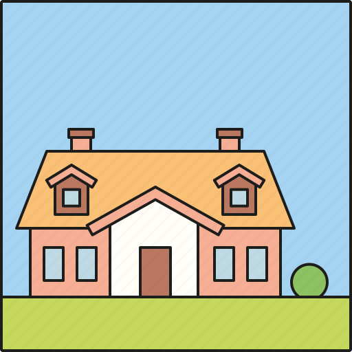 Architecture, facade, home, house, residential, rural icon - Download on Iconfinder