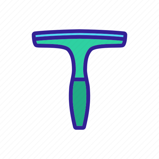Bending, brush, cleaning, mop, rubber, squeegee, window icon - Download on Iconfinder
