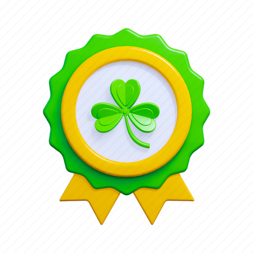 Patrick day medal, medal, trophy, champion, award, achievement, winner icon - Download on Iconfinder