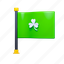 clover flag, flag, national, country, marker, patrick day 