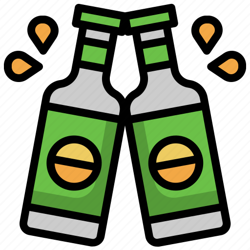 Beer, bottle, alcohol, toast, bar icon - Download on Iconfinder