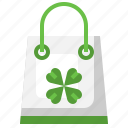 shopping, bag, irish, shamrock, traditional, celebration