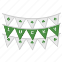 decoration, flags, lucky, party flags, shamrock, st patrick's day