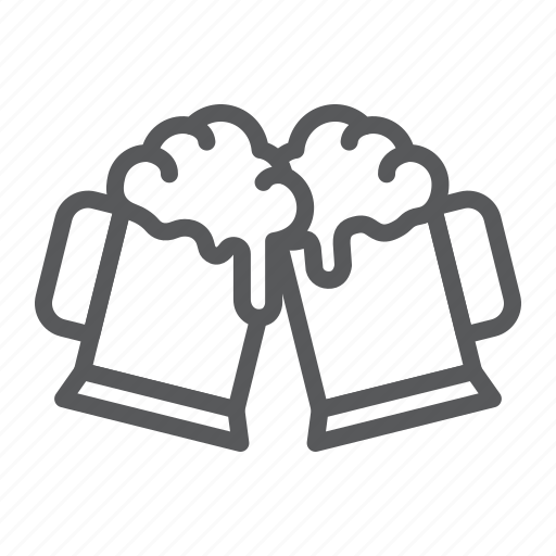 Toast, two, beer, glass, drink, alcohol, beverage icon - Download on Iconfinder