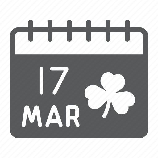 Saint, patrick, day, calendar, holiday, march, clover icon - Download on Iconfinder