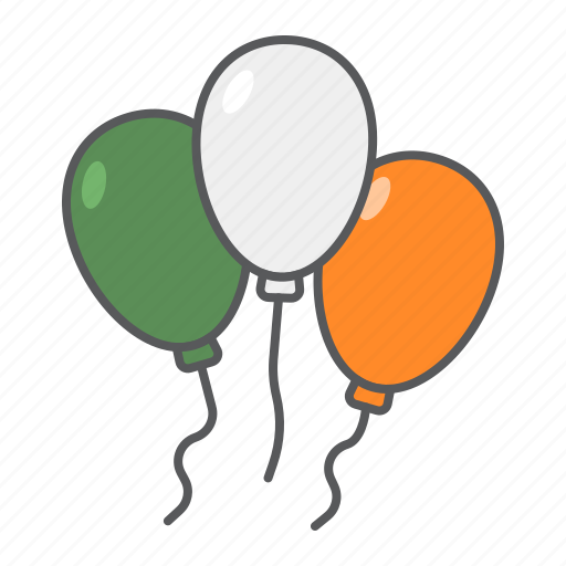 Ireland, flag, balloons, balloon, holiday, patrick, day icon - Download on Iconfinder