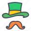 day, hat, irish, leprechaun, moustache, patricks, saint 