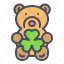 bear, day, gift, patricks, saint, shamrock, teddy 
