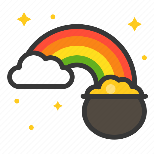 Cloud, ireland, irish, patrick, pot, rainbow, saint patrick icon - Download on Iconfinder