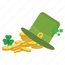 coins, hat, ireland, irish, patrick, st