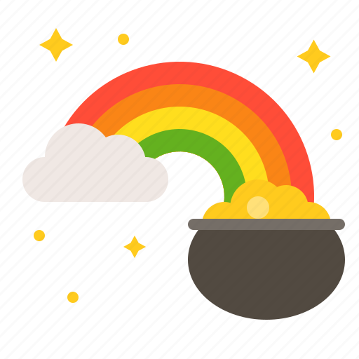 Ireland, irish, patrick, pot, pot of gold, rainbow, saint patrick icon - Download on Iconfinder