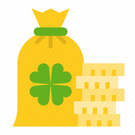 Coin bag, gold, ireland, irish, money, patrick, saint patrick icon - Download on Iconfinder