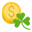 clover, coin, ireland, irish, money, patrick, saint patrick 
