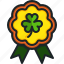 badge, clover, st, patricks, day, shamrock, insignia 