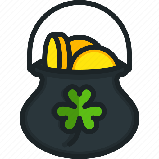 Gold, pot, clover, money, leprechaun icon - Download on Iconfinder