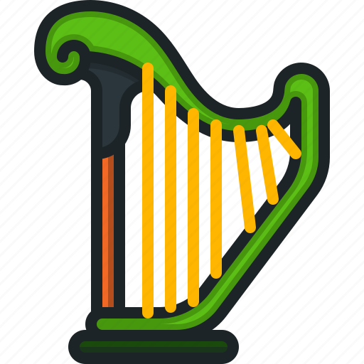 Harp, music, string, instrument, orchestra, multimedia icon - Download on Iconfinder