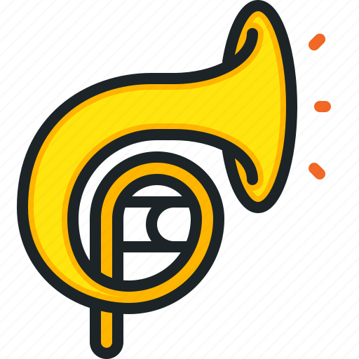 Horn, music, multimedia, orchestra, instrument icon - Download on Iconfinder