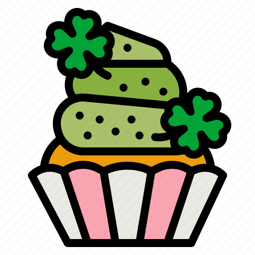 Cupcake, muffin, bakery, dessert, clover icon - Download on Iconfinder