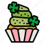 cupcake, muffin, bakery, dessert, clover 