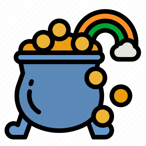 Gold, pot, rainbow, cultures, smiley icon - Download on Iconfinder