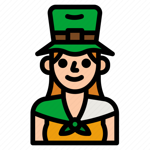 Woman, irish, saint, patricks, clothing icon - Download on Iconfinder