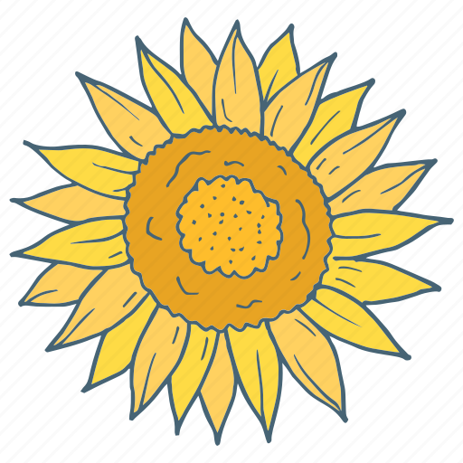 Ukraine, sun flower, nature, flower, green, floral sticker - Download on Iconfinder