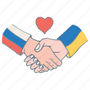 ukraine, peace, handshake, love