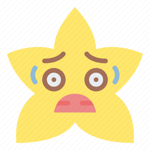 Anxious, fear, star, emoji, emoticon, feeling icon - Download on Iconfinder