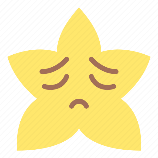 Feeling, down, star, emoji, emoticon icon - Download on Iconfinder