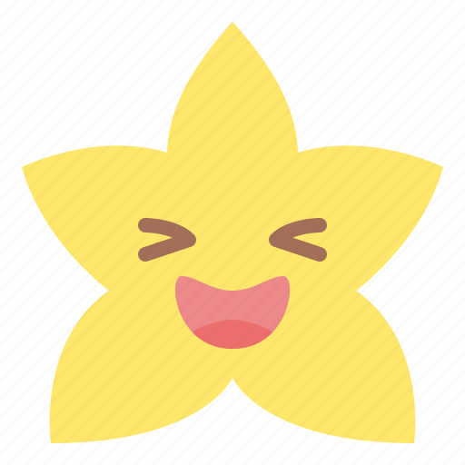 Laughing, star, emoji, emoticon, feeling icon - Download on Iconfinder